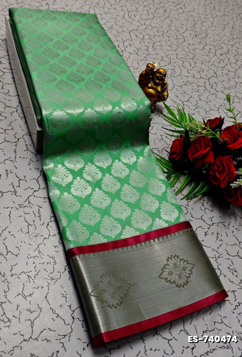 ELITE BRIDAL PICK &PICK SILK SAREES AND WEDDING ART SILK SAREES - EMERALD COLOUR