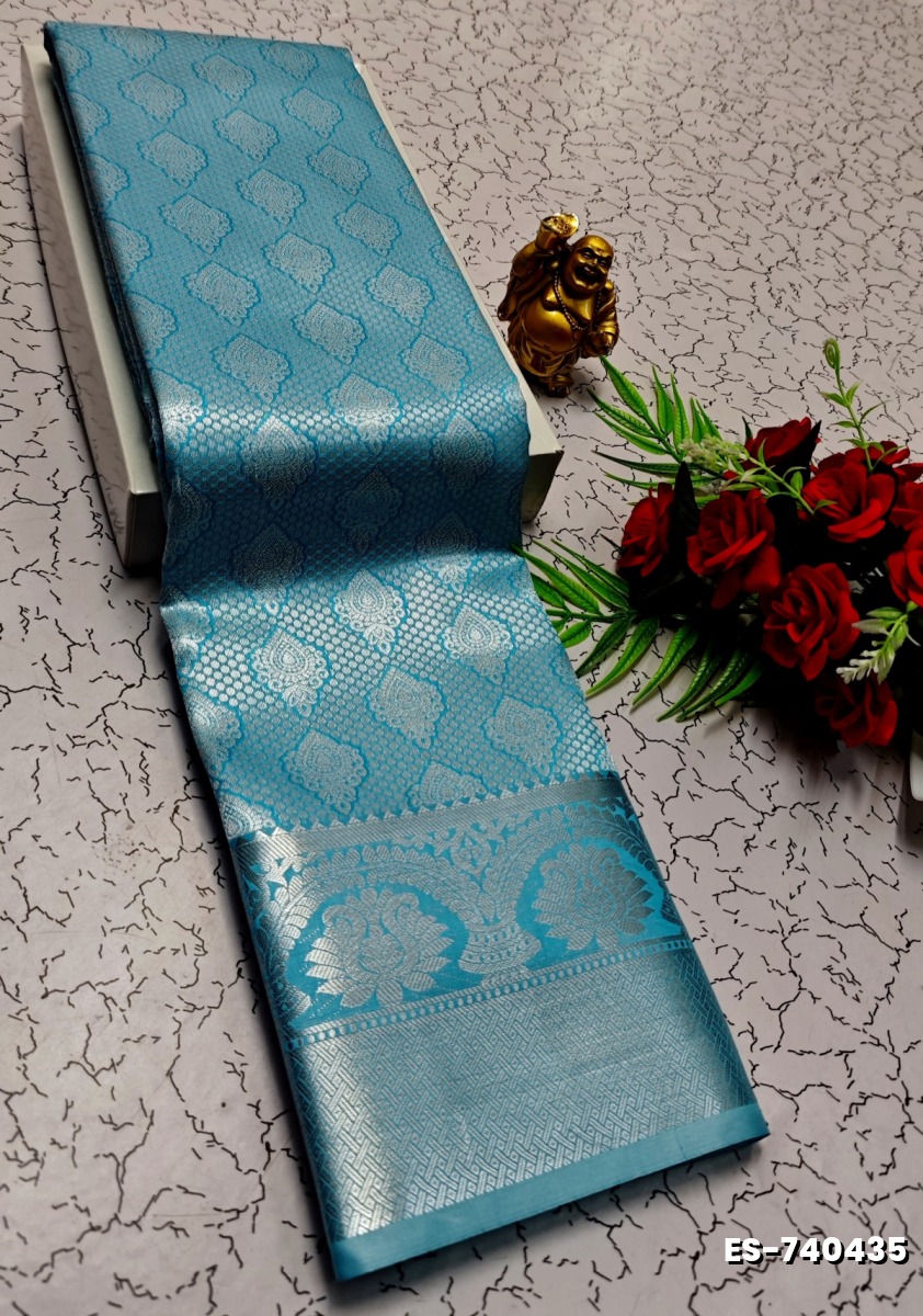 ELITE BRIDAL PICK &PICK SILK SAREES AND WEDDING ART SILK SAREES - DARK SKY BLUE (2)