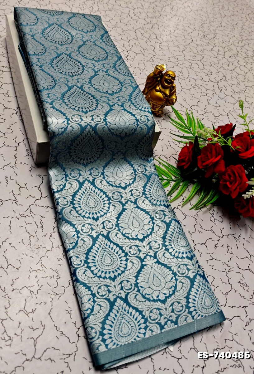 ELITE BRIDAL PICK &PICK SILK SAREES AND WEDDING ART SILK SAREES - BLUE SHADE