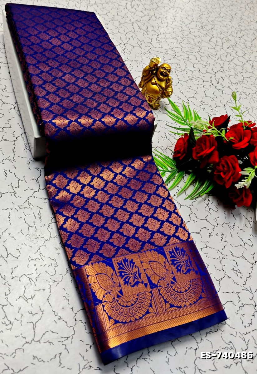 ELITE BRIDAL PICK &PICK SILK SAREES AND WEDDING ART SILK SAREES - R BLUE