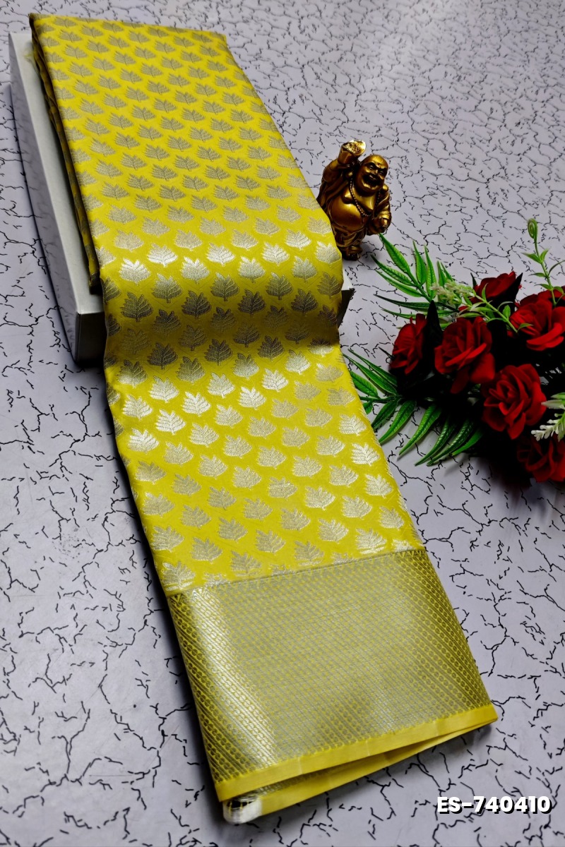 ELITE BRIDAL PICK &PICK SILK SAREES AND WEDDING ART SILK SAREES - YELLOW (1)