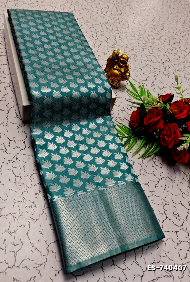 ELITE BRIDAL PICK &PICK SILK SAREES AND WEDDING ART SILK SAREES - TEAL COLOUR (2)