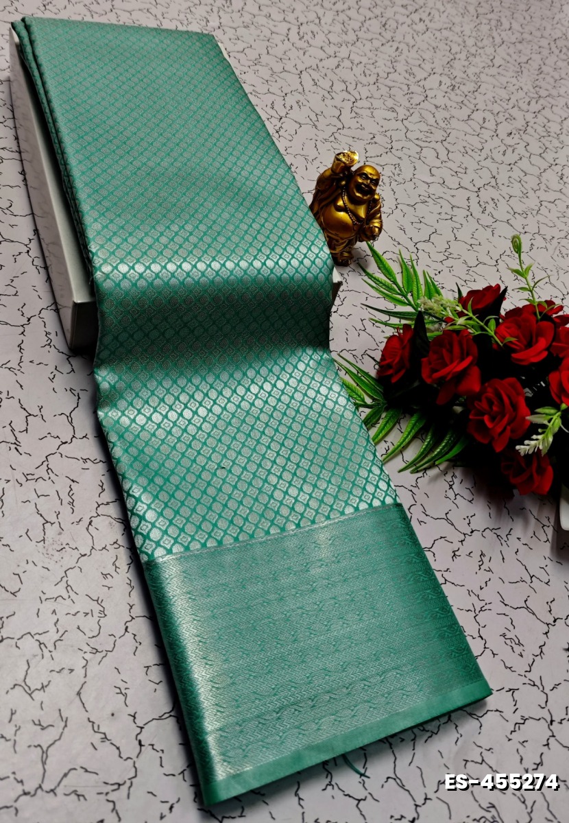 ELITE BRIDAL PICK &PICK SILK SAREES AND WEDDING ART SILK SAREES - EMERALD COLOUR (1)