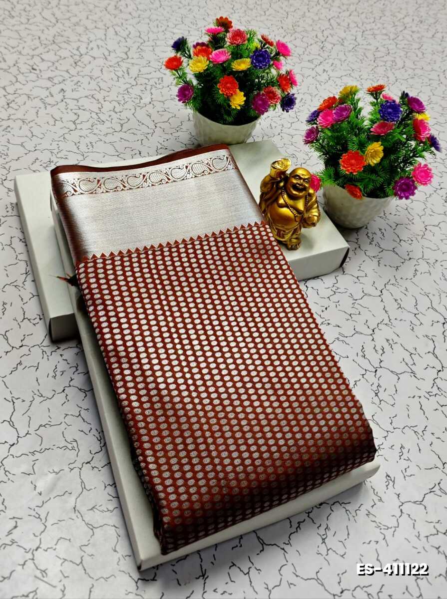 ELITE BRIDAL PICK &PICK SILK SAREES AND WEDDING ART SILK SAREES - COFEE BROWN