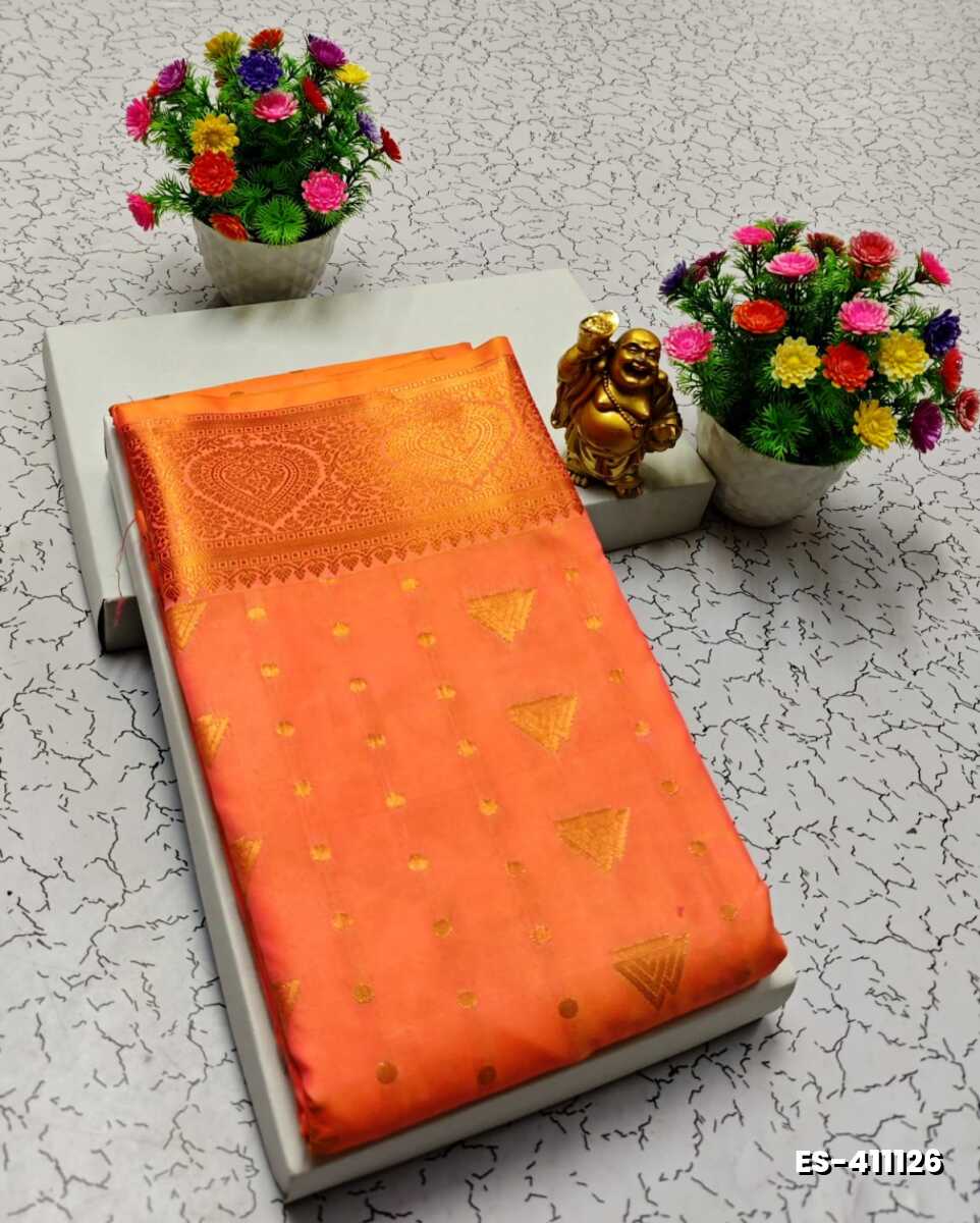 ELITE BRIDAL PICK &PICK SILK SAREES AND WEDDING ART SILK SAREES - ORANGE N (1)
