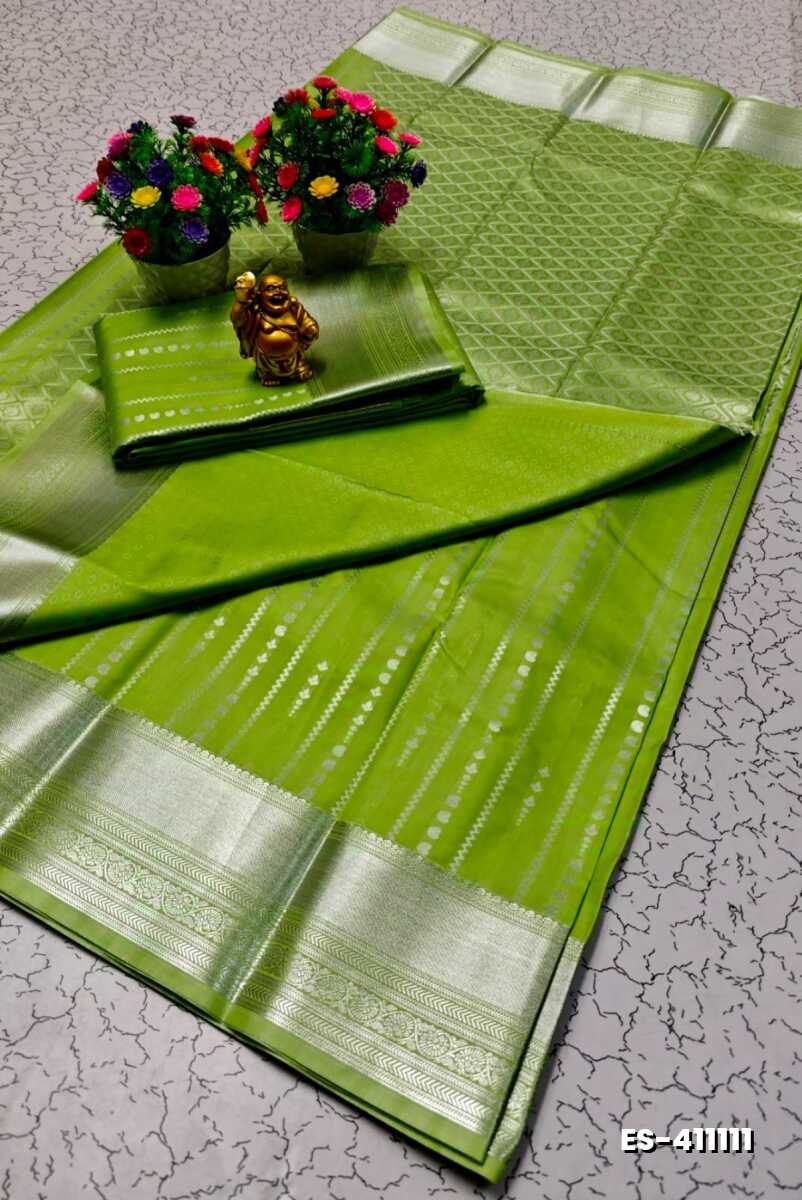 ELITE BRIDAL PICK &PICK SILK SAREES AND WEDDING ART SILK SAREES - PARET GREEN (1)