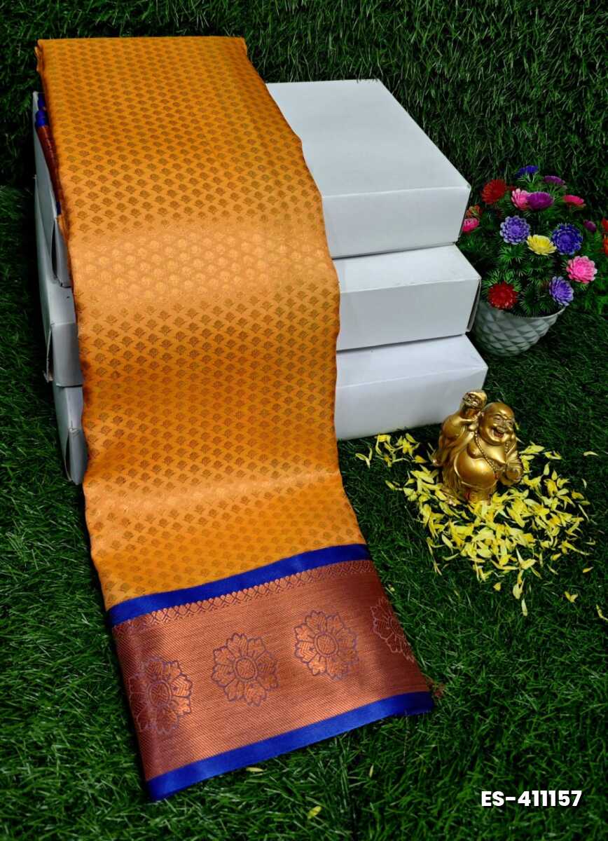 ELITE BRIDAL PICK &PICK SILK SAREES AND WEDDING ART SILK SAREES - LIGHT ORANGE (1)