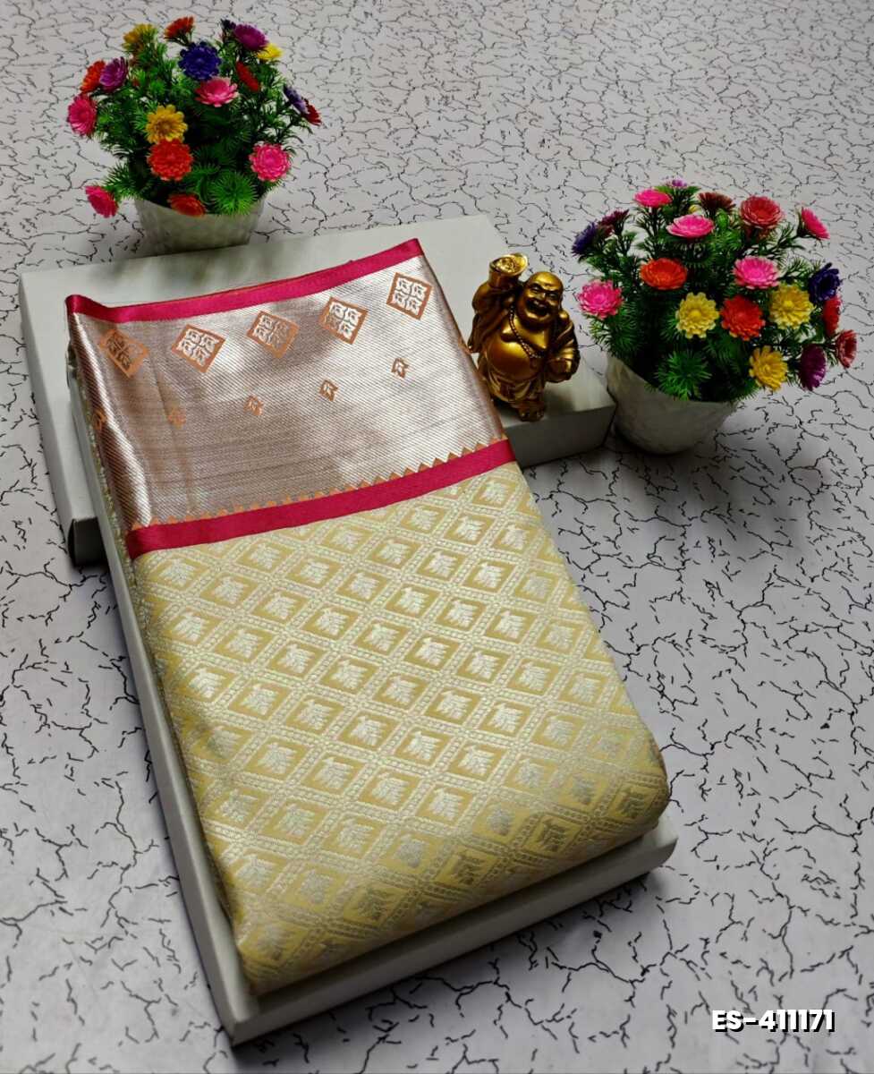 ELITE BRIDAL PICK &PICK SILK SAREES AND WEDDING ART SILK SAREES - PEACH COLOUR
