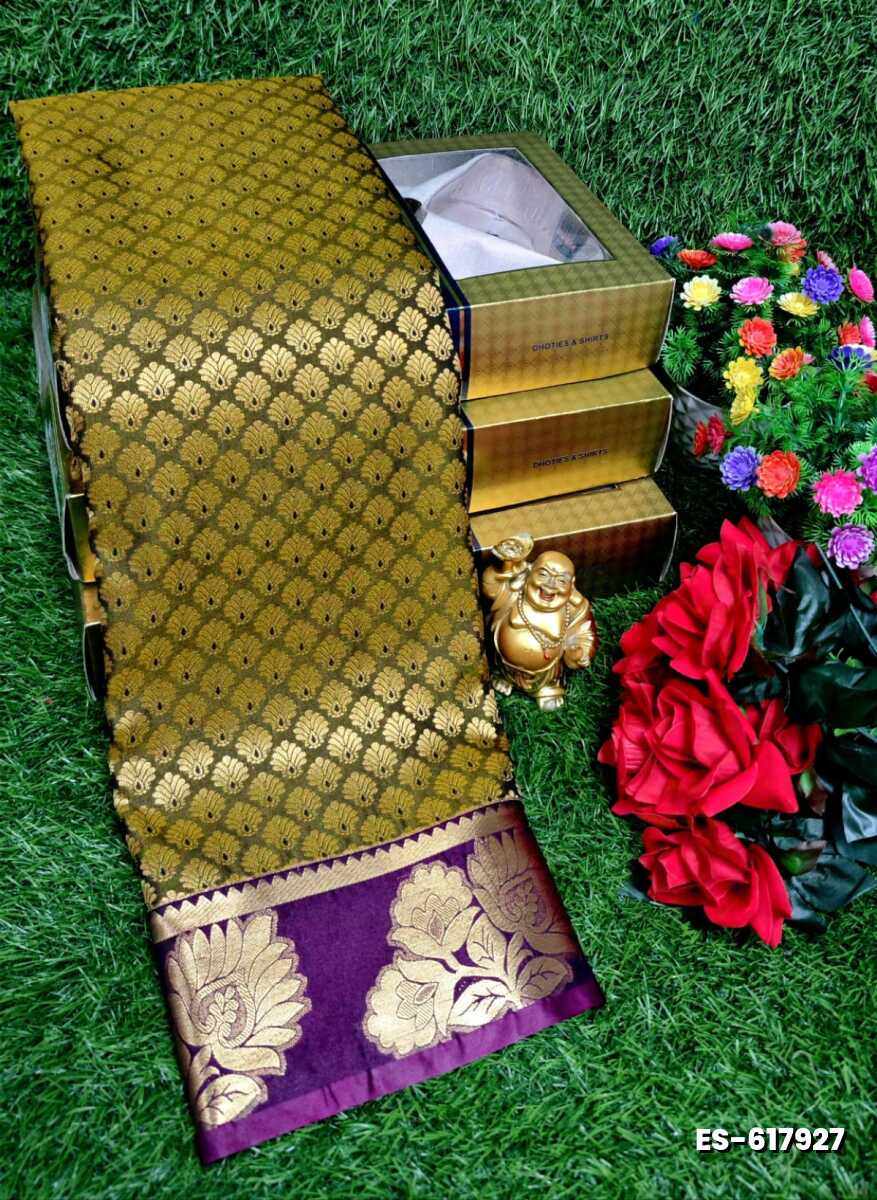 ELITE BRIDAL PICK &PICK SILK SAREES AND WEDDING ART SILK SAREES - MEHENDHI GREEN (2)