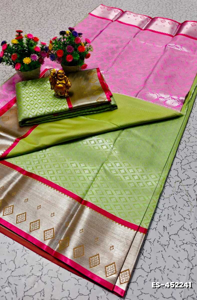 ELITE BRIDAL PICK &PICK SILK SAREES AND WEDDING ART SILK SAREES - LIGHT GREEN (5)