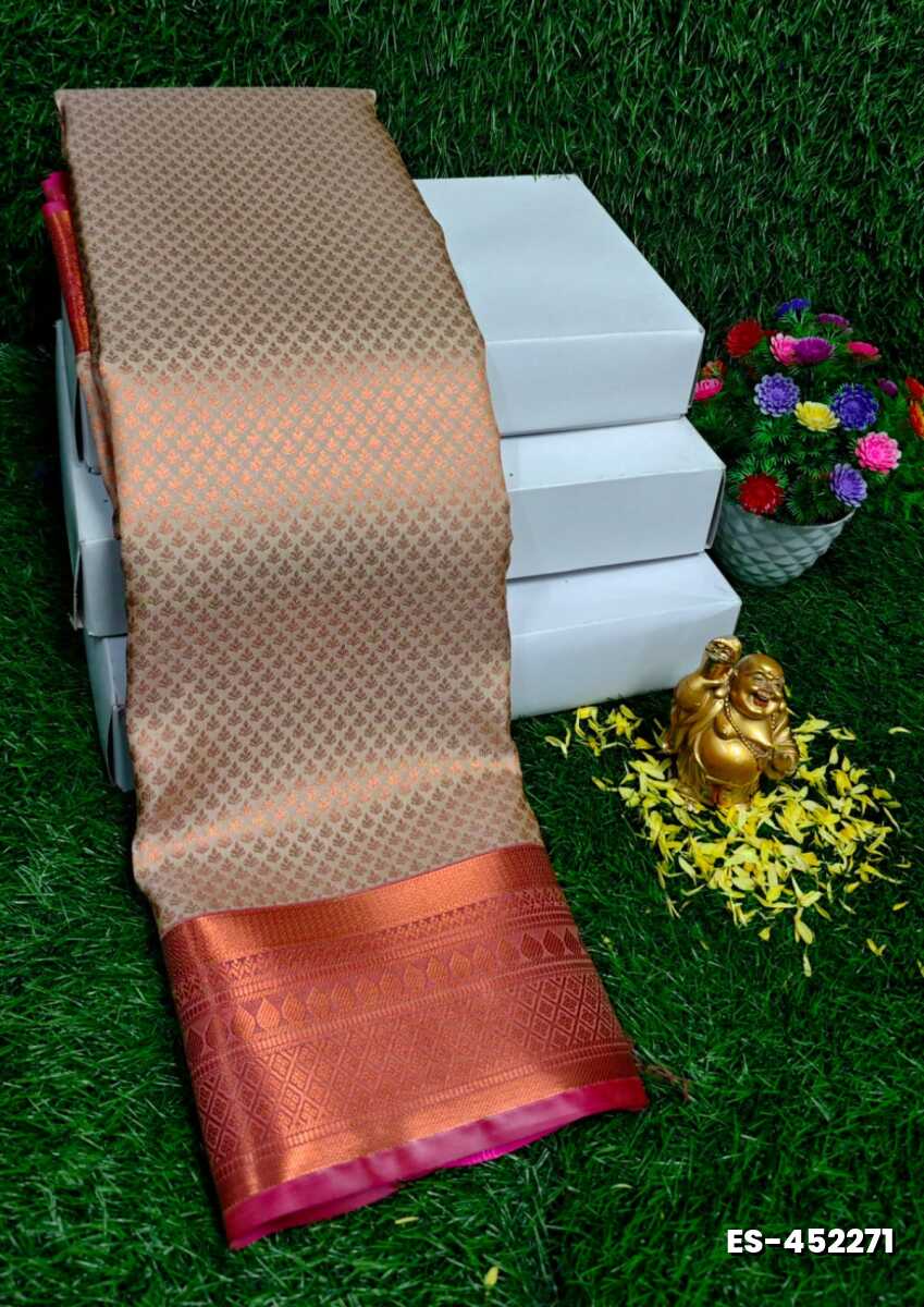ELITE BRIDAL PICK &PICK SILK SAREES AND WEDDING ART SILK SAREES - PEACH COLOUR (2)