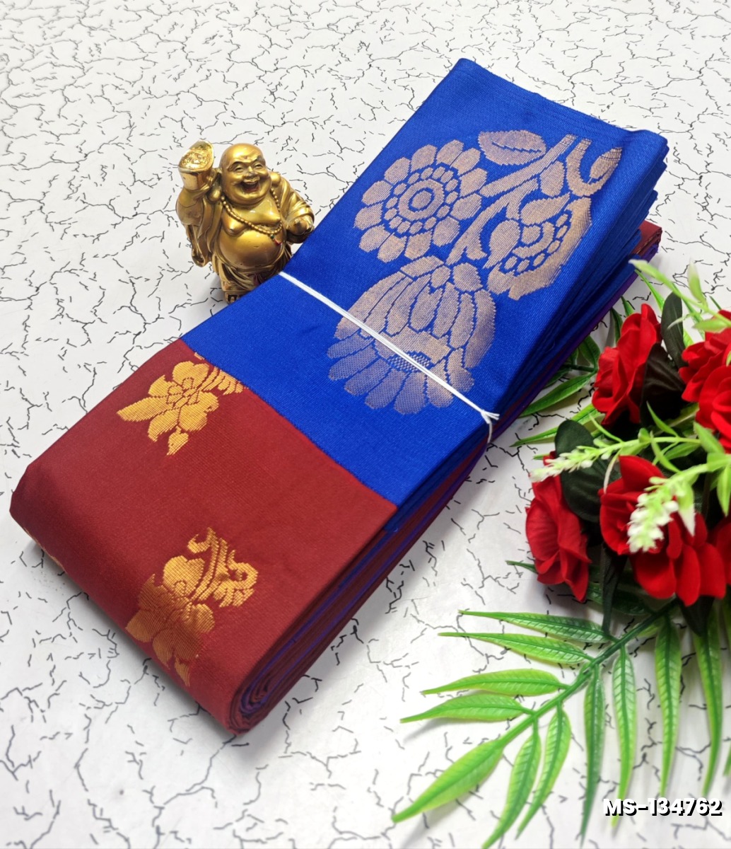 MODERN FANCY SOFT SILK SAREES WITH BUTTA DESIGN - MAROON COLOR
