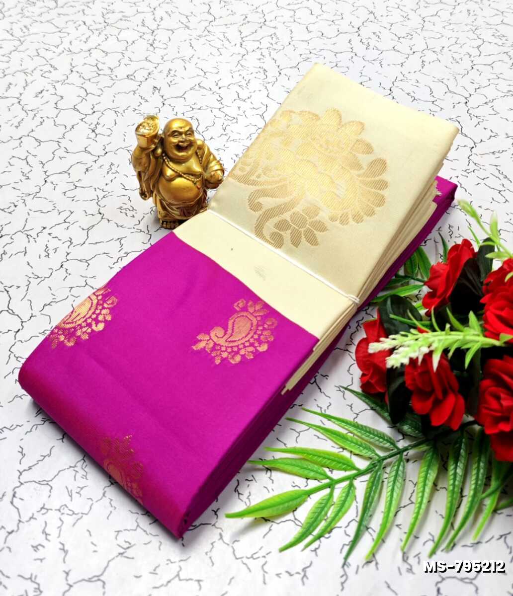 MODERN FANCY SOFT SILK SAREES WITH BUTTA DESIGN - PINK (1)