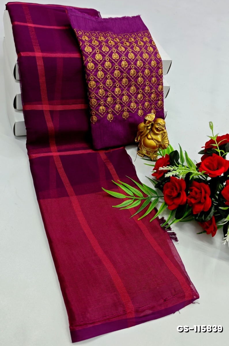 GEORGETTE FANCY SOFT SILK SAREES - VADAMALLI