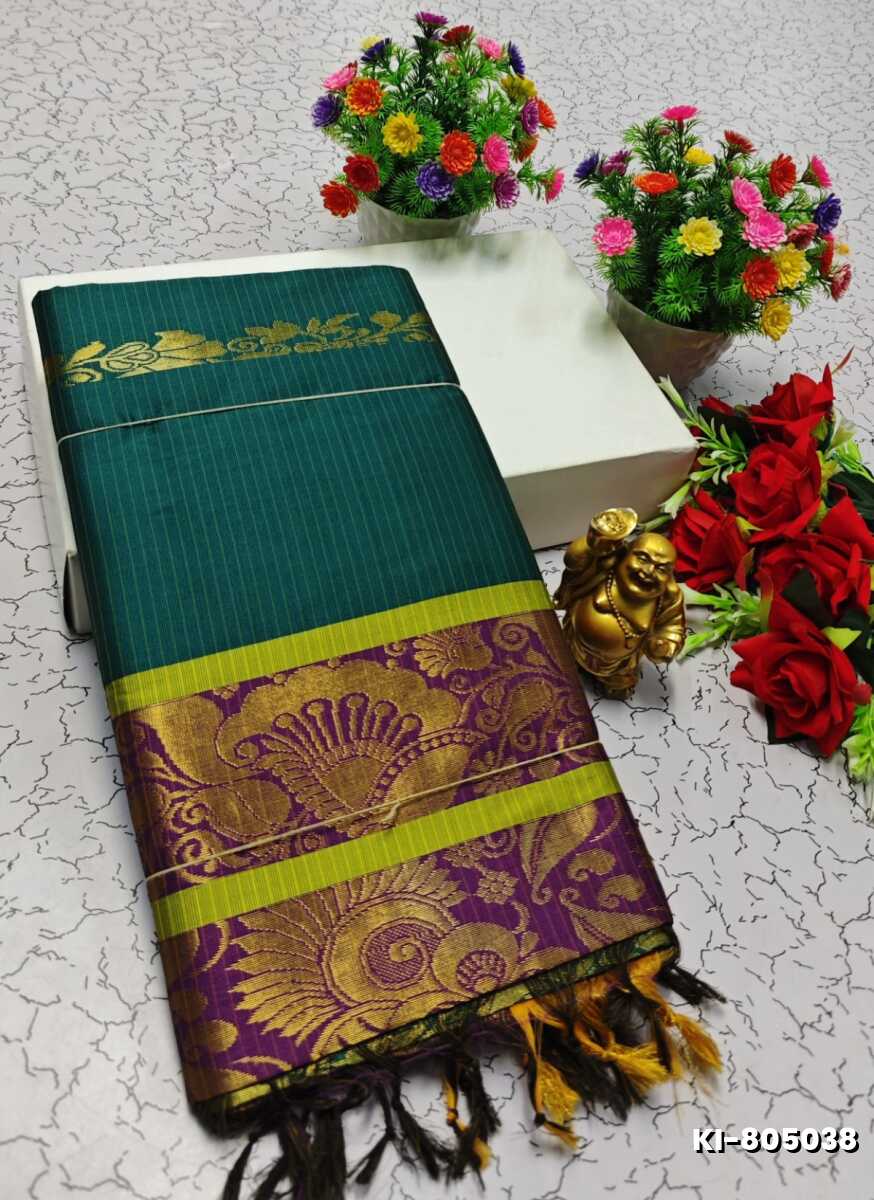 KALYANI SILK TYPE SAREES - DARK GREEN
