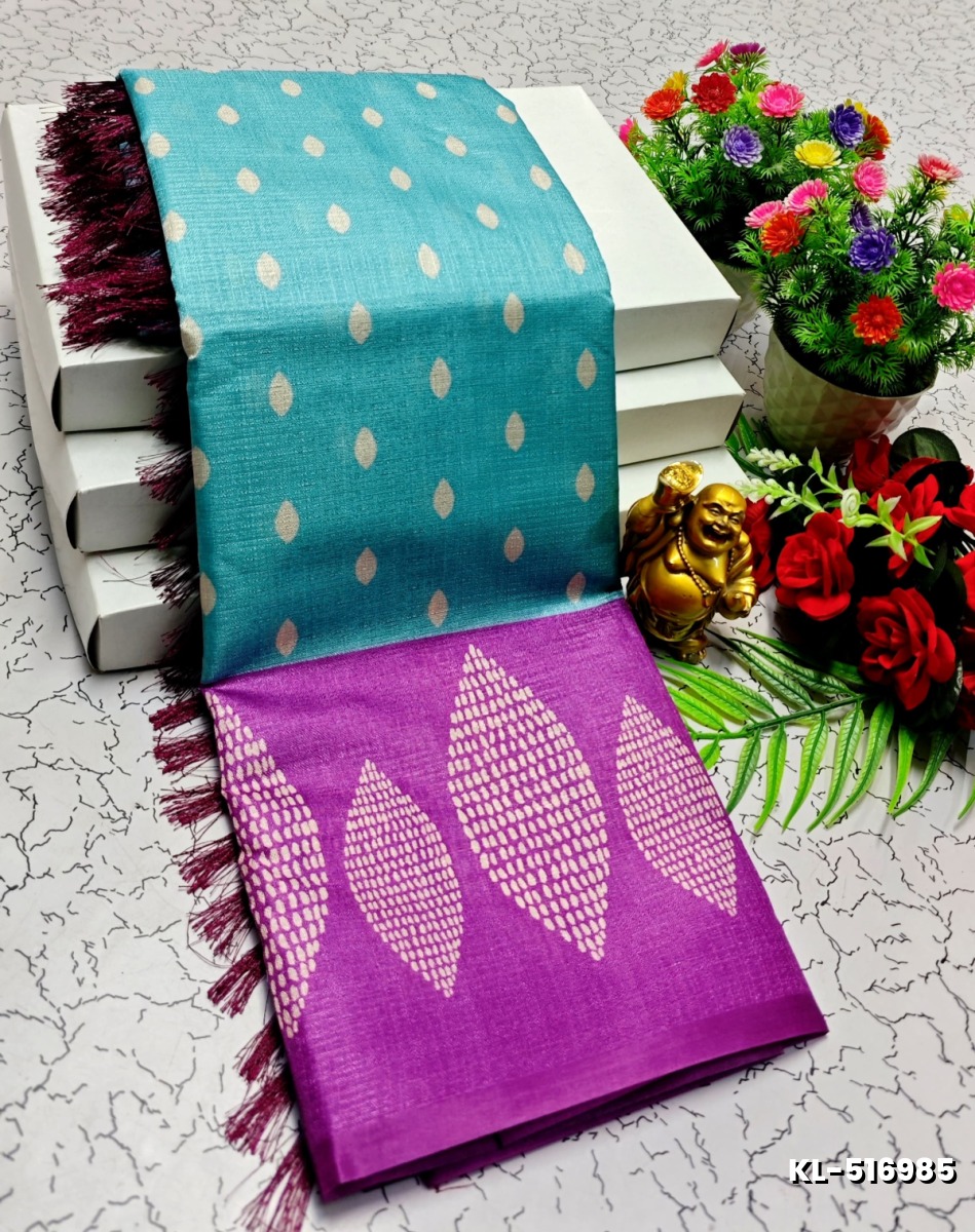 DEGITAL KARGIL PRINTED  COTTON TYPE SAREE - BLUE SHADE