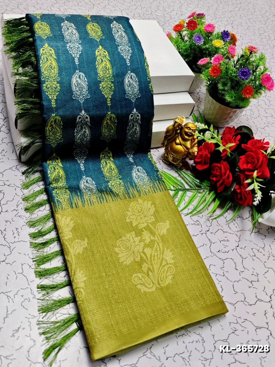 DEGITAL KARGIL PRINTED  COTTON TYPE SAREE - - BULE