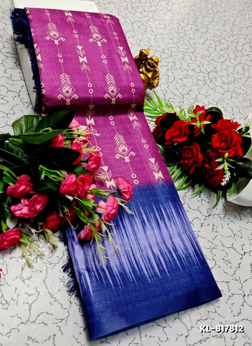 DEGITAL KARGIL PRINTED  COTTON TYPE SAREE - PINK