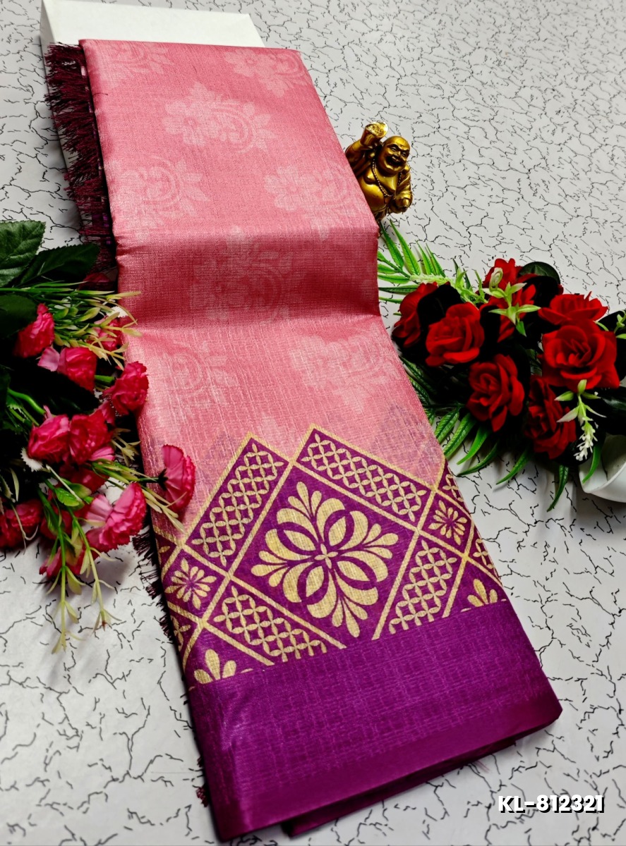 DEGITAL KARGIL PRINTED  COTTON TYPE SAREE - BABY PINK (3)