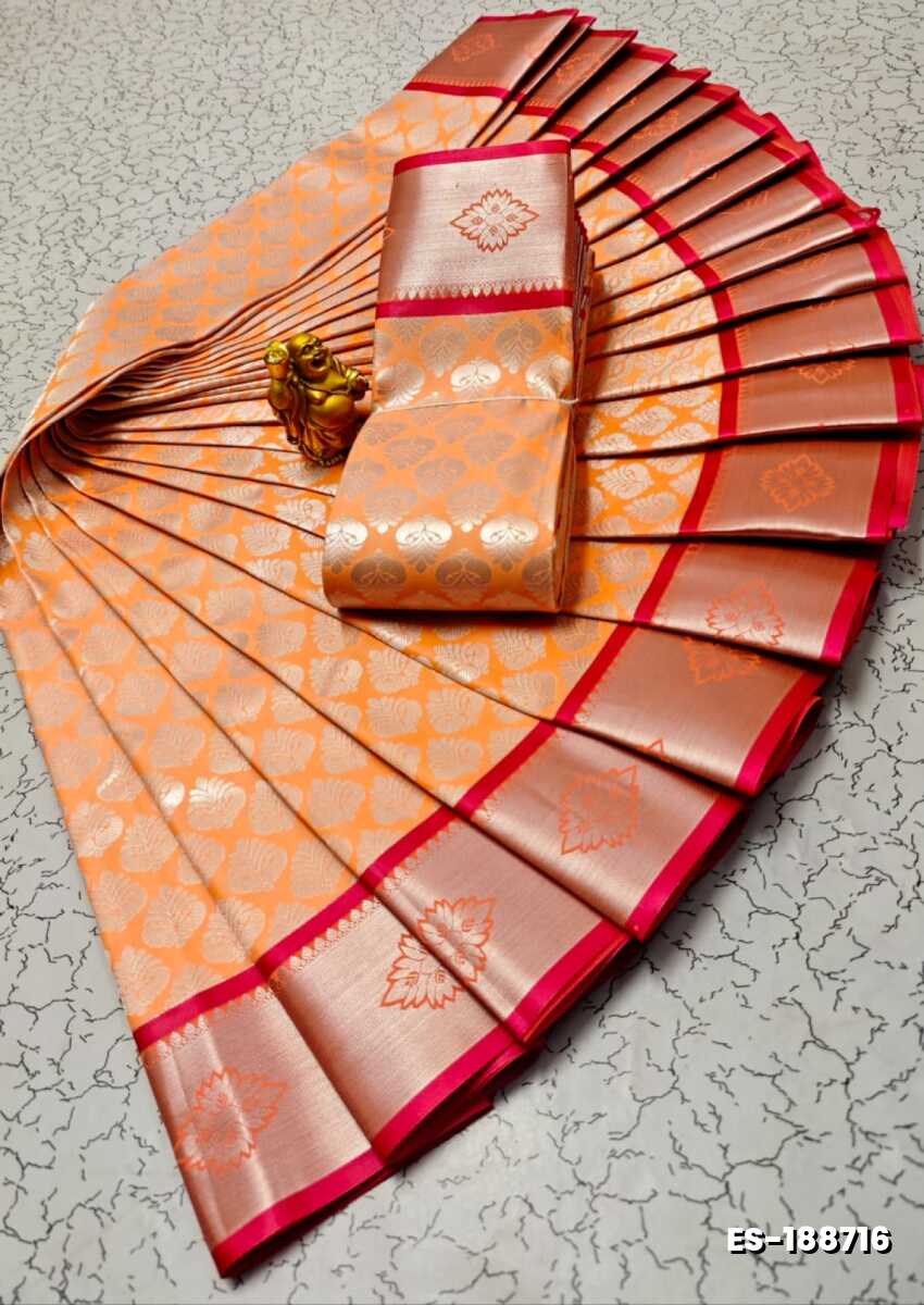 ELITE BRIDAL PICK &PICK SILK SAREES AND WEDDING ART SILK SAREES - ORANGE (4)
