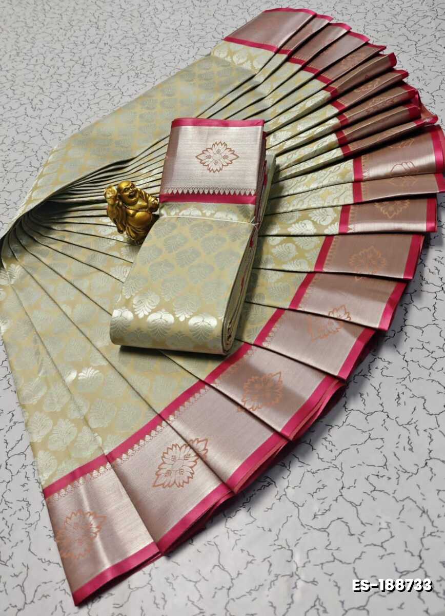 ELITE BRIDAL PICK &PICK SILK SAREES AND WEDDING ART SILK SAREES - CREAM (5)
