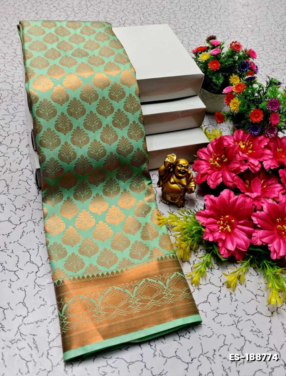 ELITE BRIDAL PICK &PICK SILK SAREES AND WEDDING ART SILK SAREES - EMERALD COLOUR (5)