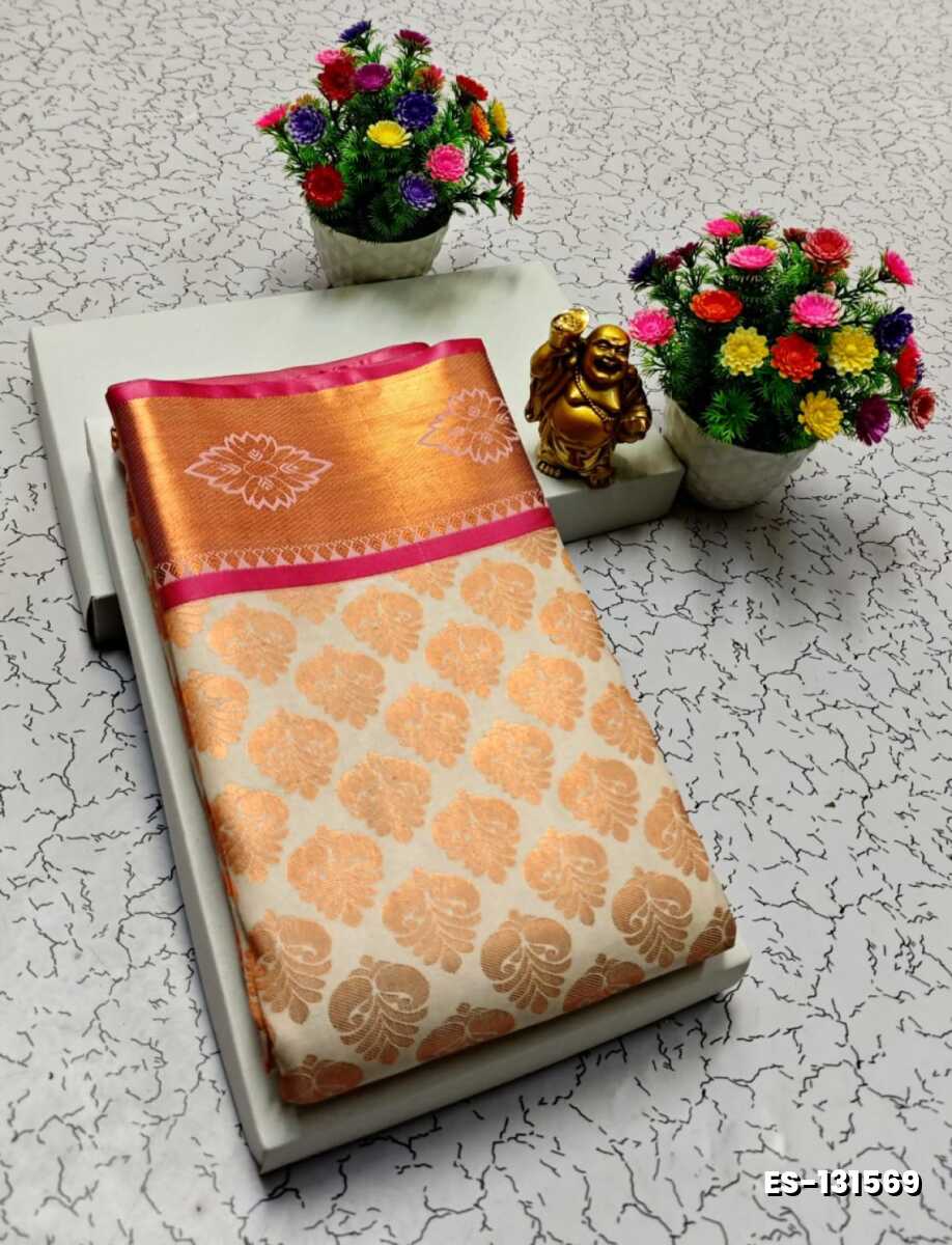 ELITE BRIDAL PICK &PICK SILK SAREES AND WEDDING ART SILK SAREES - BEIGE COLOUR (2)