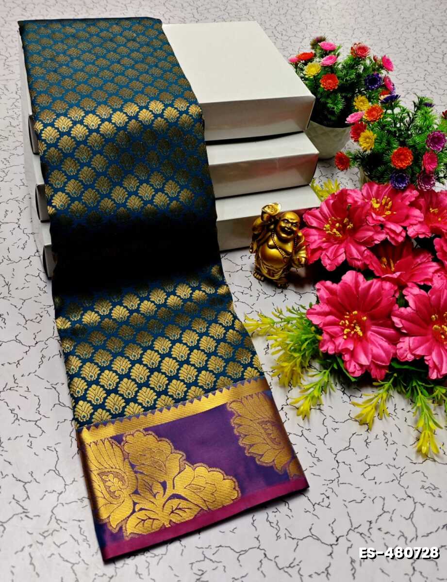 ELITE BRIDAL PICK &PICK SILK SAREES AND WEDDING ART SILK SAREES - BULE (2)