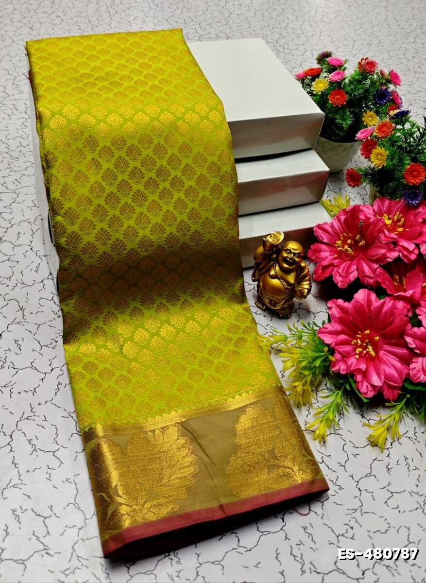 ELITE BRIDAL PICK &PICK SILK SAREES AND WEDDING ART SILK SAREES - FLORAISON GREEN