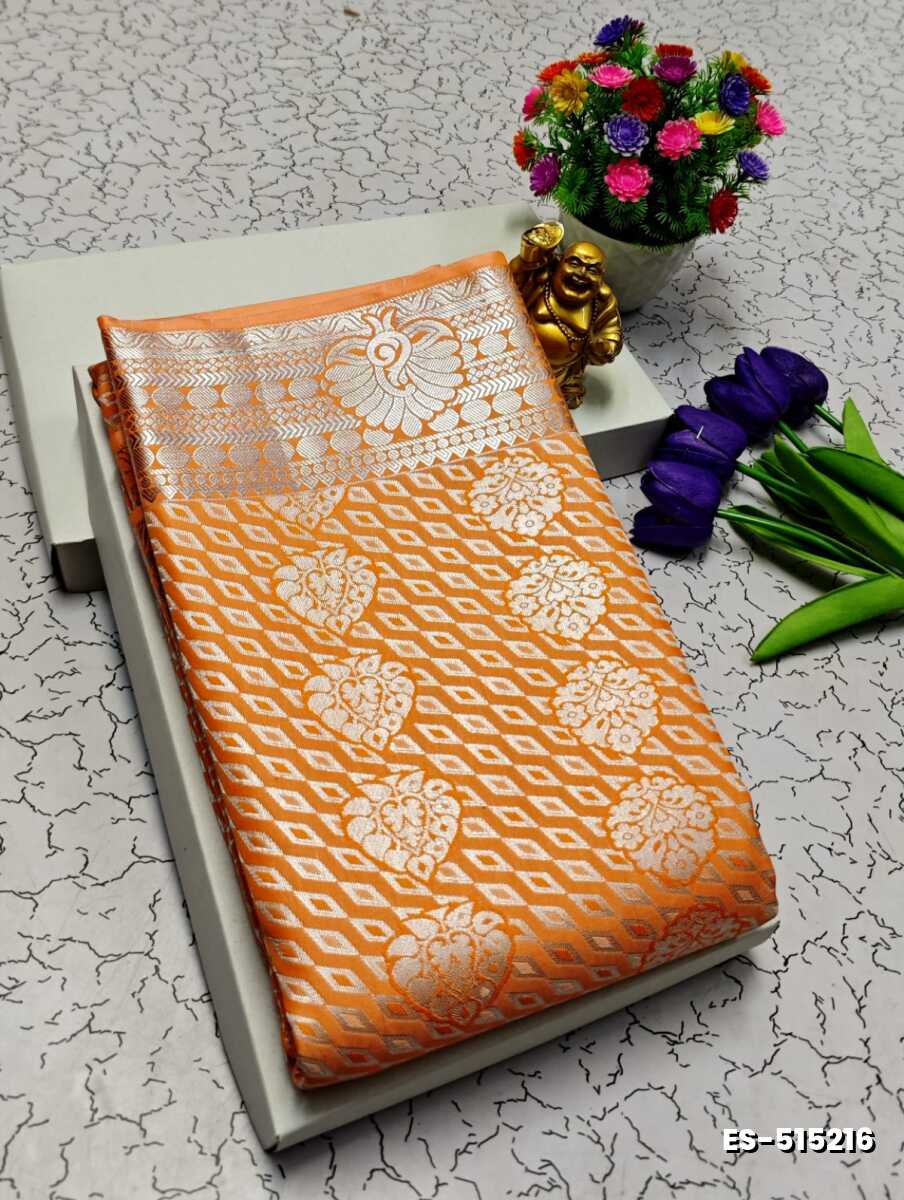 ELITE BRIDAL PICK &PICK SILK SAREES AND WEDDING ART SILK SAREES - ORANGE (5)