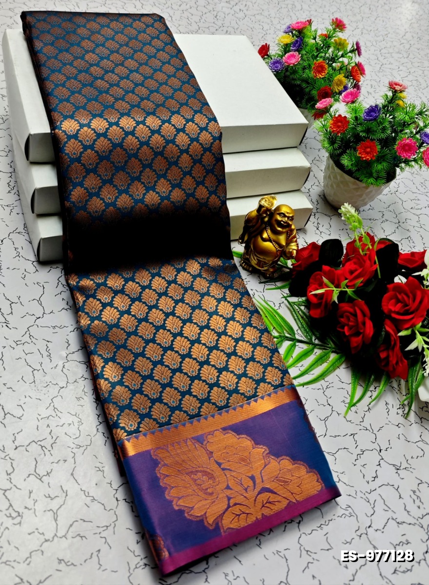 ELITE BRIDAL PICK &PICK SILK SAREES AND WEDDING ART SILK SAREES - BULE (3)