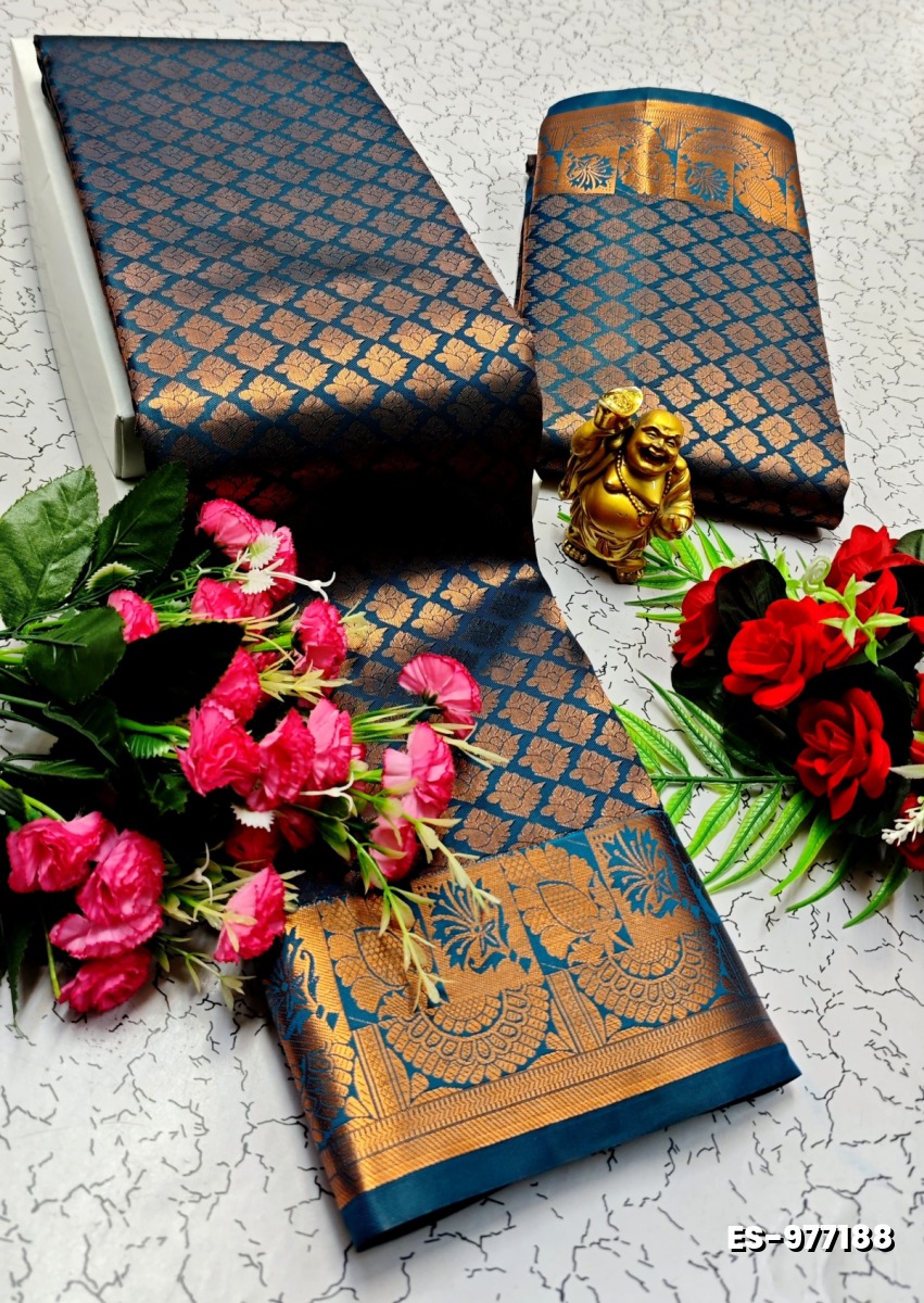 ELITE BRIDAL PICK &PICK SILK SAREES AND WEDDING ART SILK SAREES - PEACKOK BLUE
