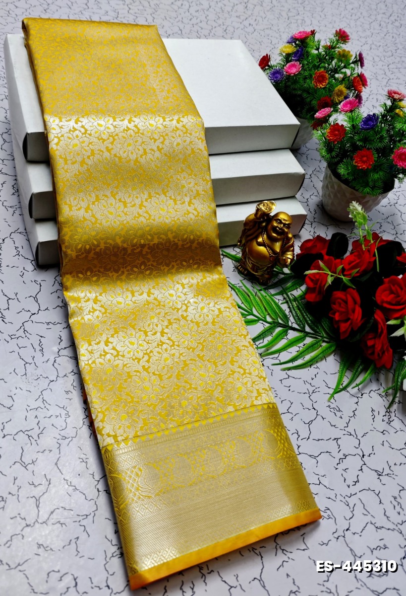 ELITE BRIDAL PICK &PICK SILK SAREES AND WEDDING ART SILK SAREES - YELLOW (4)