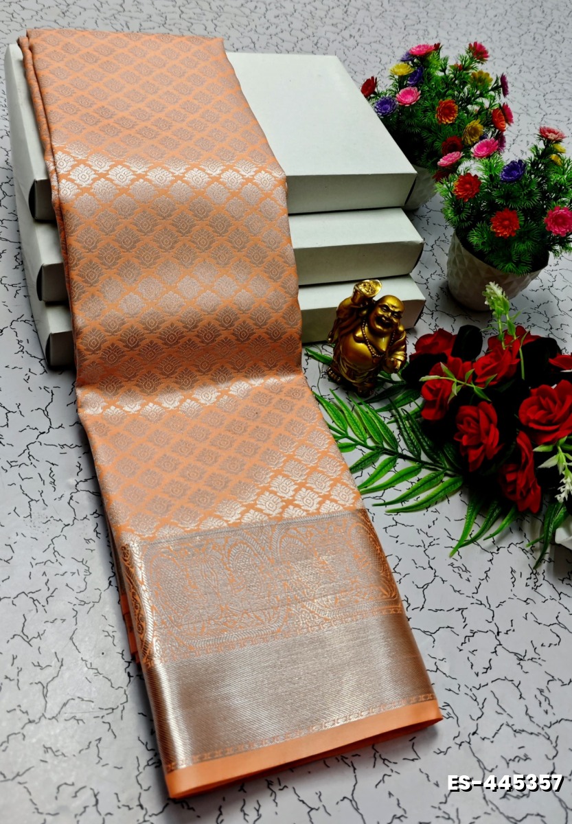 ELITE BRIDAL PICK &PICK SILK SAREES AND WEDDING ART SILK SAREES - LIGHT ORANGE (5)