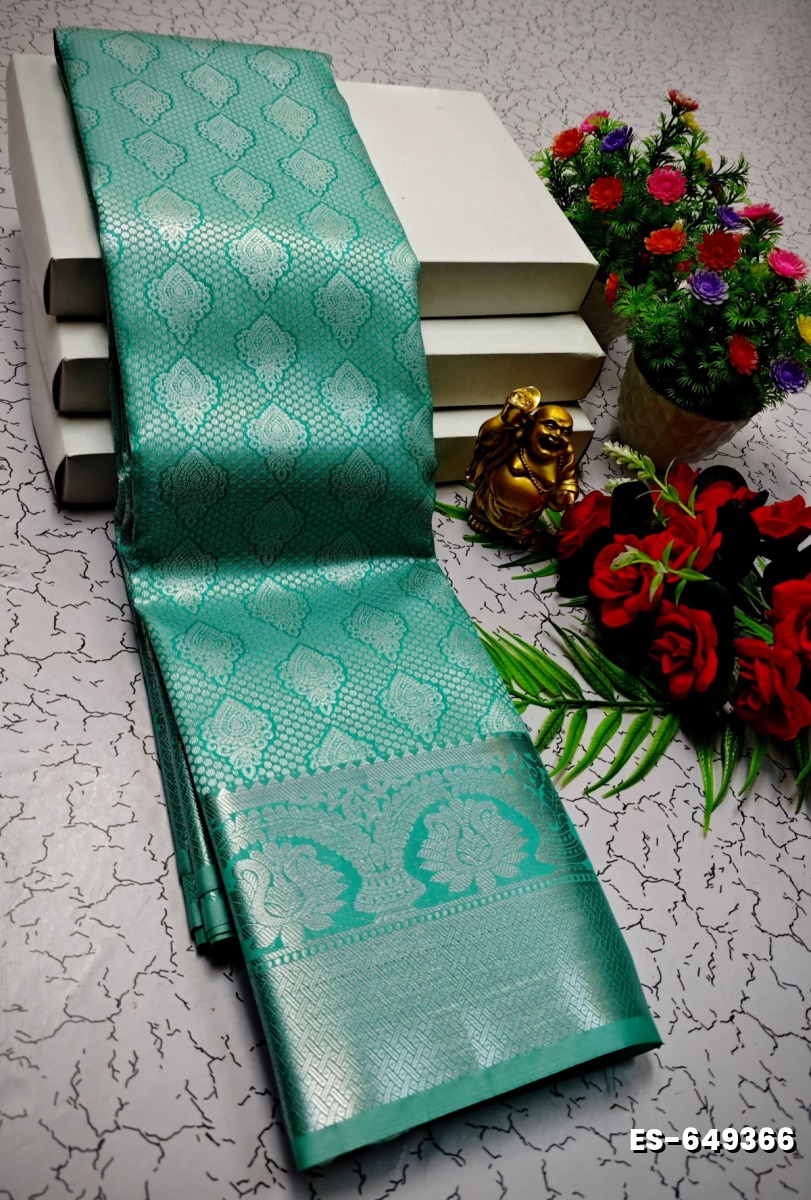 ELITE BRIDAL PICK &PICK SILK SAREES AND WEDDING ART SILK SAREES - TUQUOISE (5)