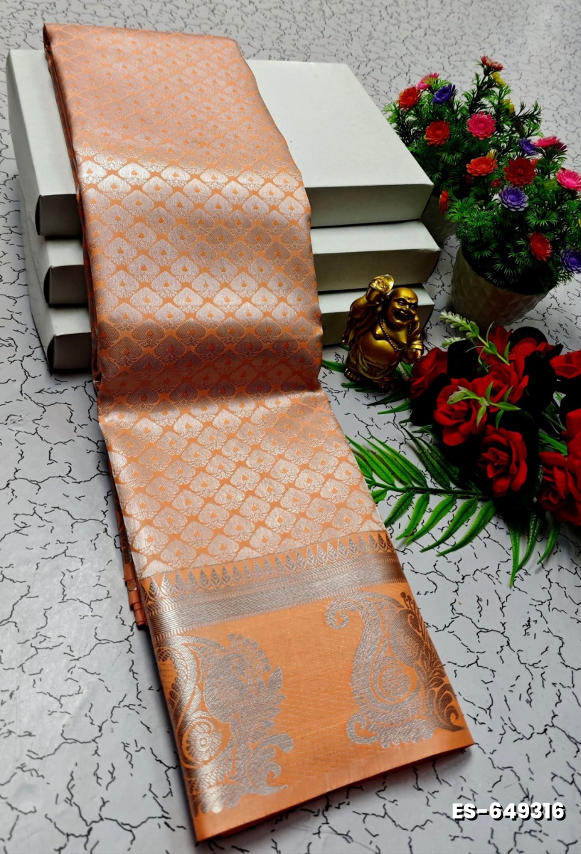 ELITE BRIDAL PICK &PICK SILK SAREES AND WEDDING ART SILK SAREES - ORANGE (8)