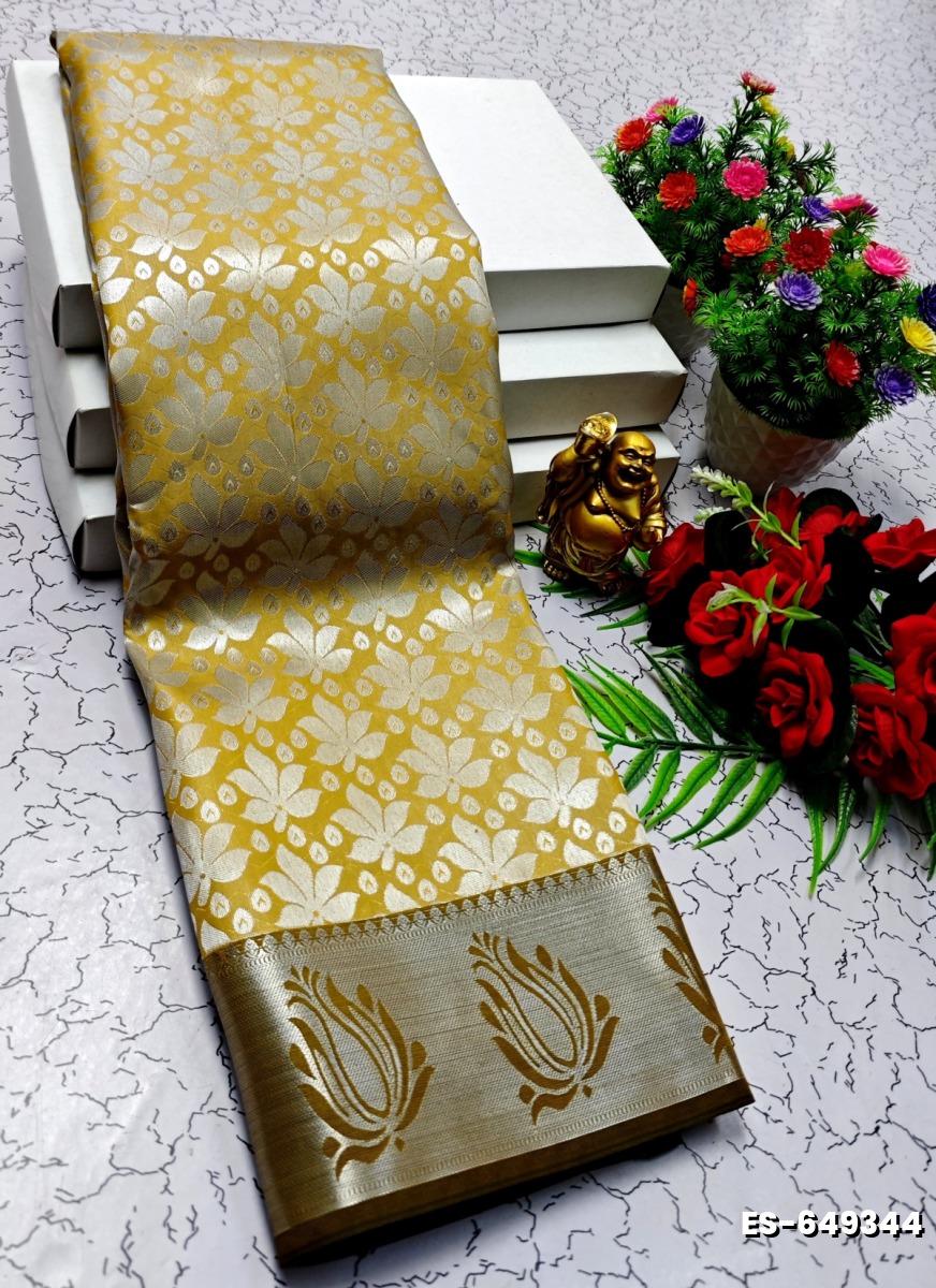 ELITE BRIDAL PICK &PICK SILK SAREES AND WEDDING ART SILK SAREES - LIGHT YELLOW (3)