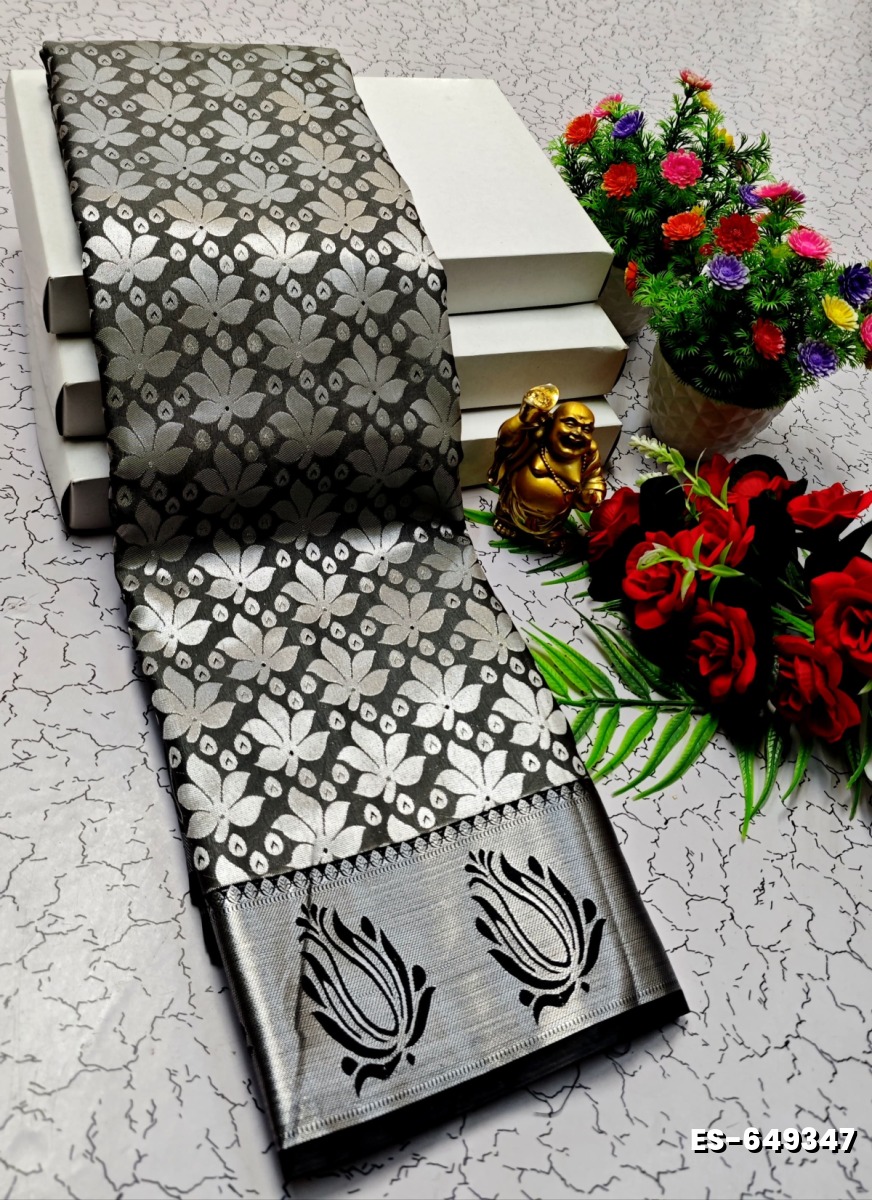 ELITE BRIDAL PICK &PICK SILK SAREES AND WEDDING ART SILK SAREES - GRAY (3)