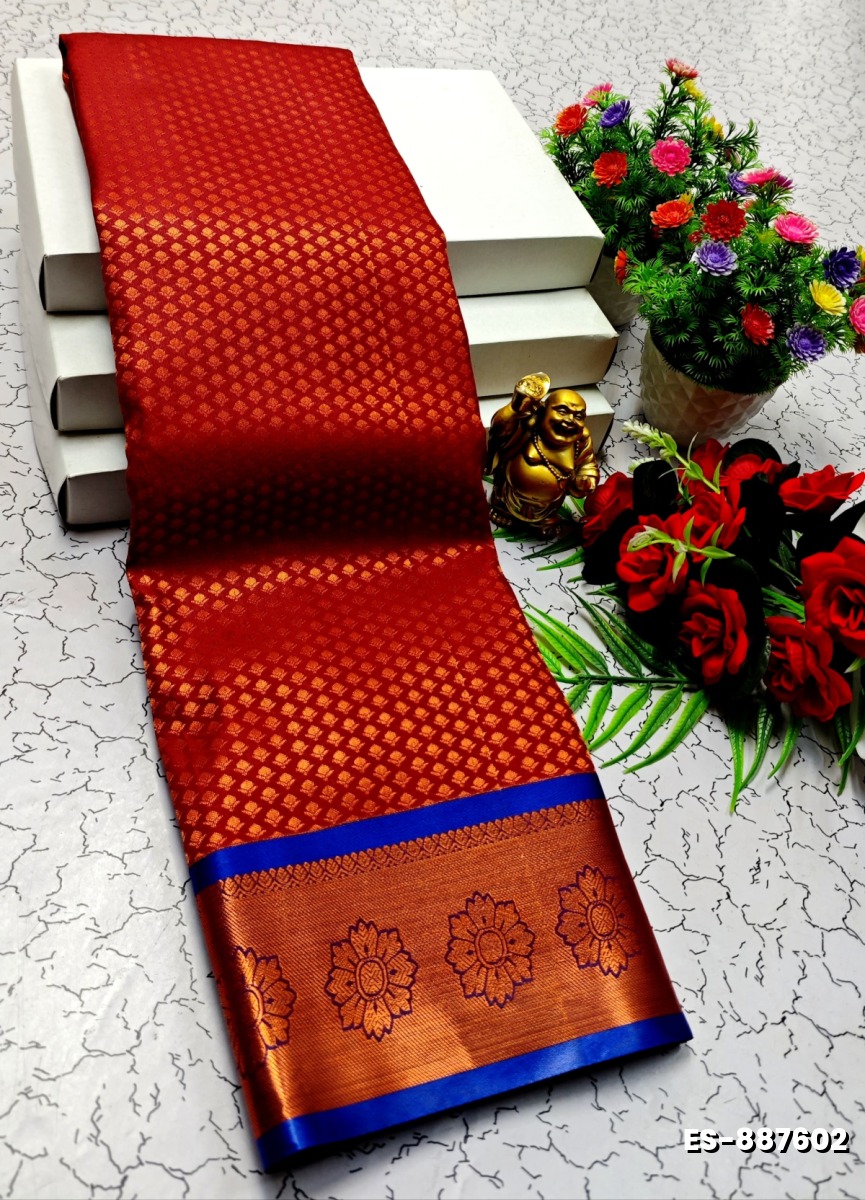 ELITE BRIDAL PICK &PICK SILK SAREES AND WEDDING ART SILK SAREES - MERUN (4)