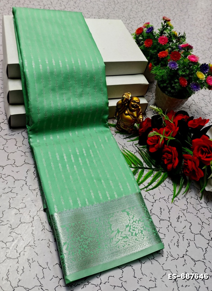 ELITE BRIDAL PICK &PICK SILK SAREES AND WEDDING ART SILK SAREES - LIGHT GREEN SHADE (3)