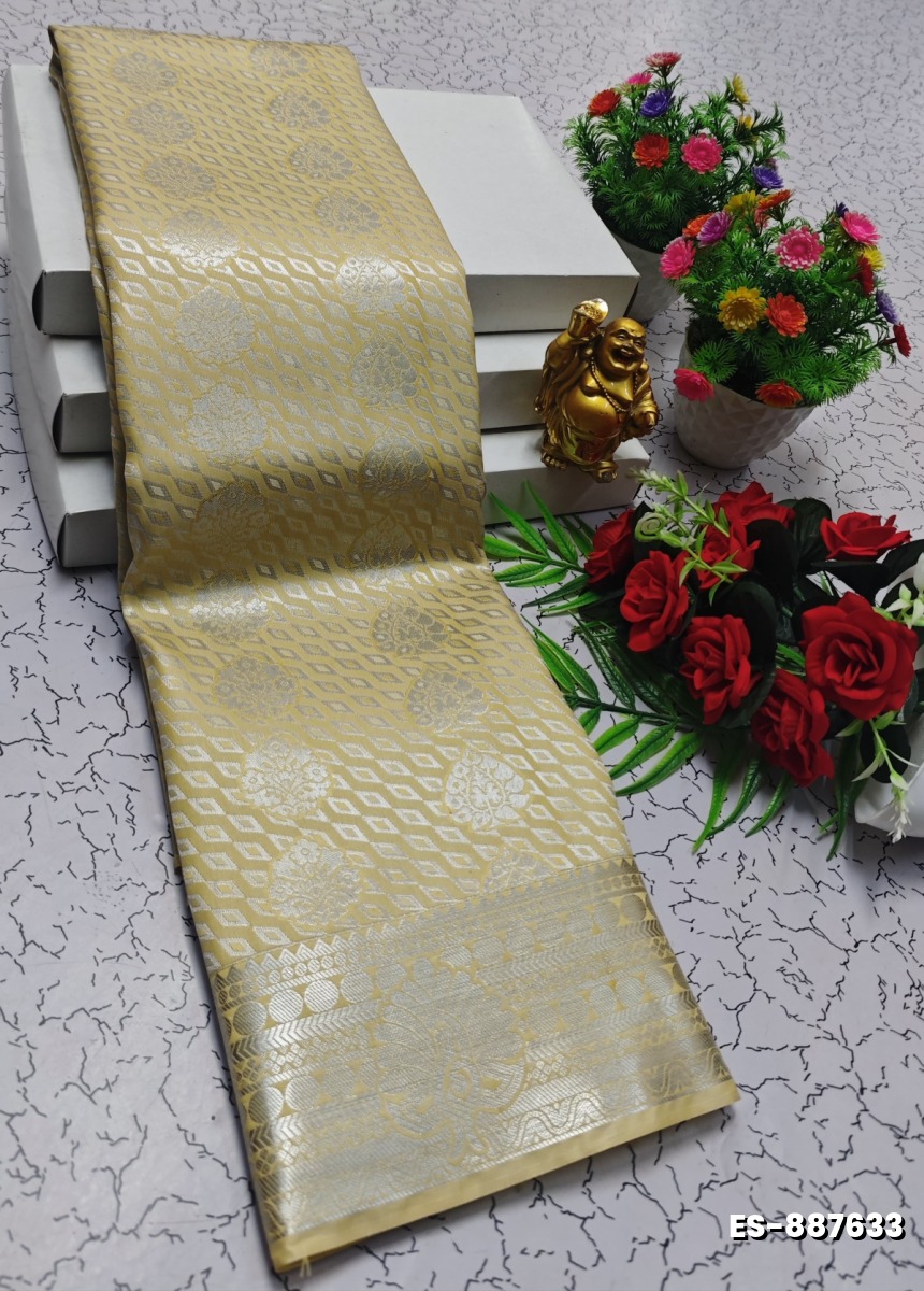 ELITE BRIDAL PICK &PICK SILK SAREES AND WEDDING ART SILK SAREES - CREAM (7)
