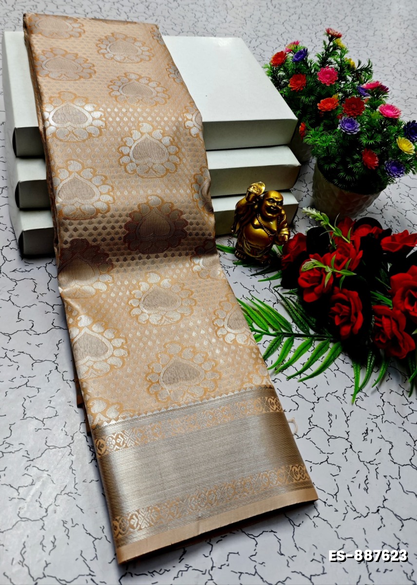 ELITE BRIDAL PICK &PICK SILK SAREES AND WEDDING ART SILK SAREES - LIGHT SANDLE (1)