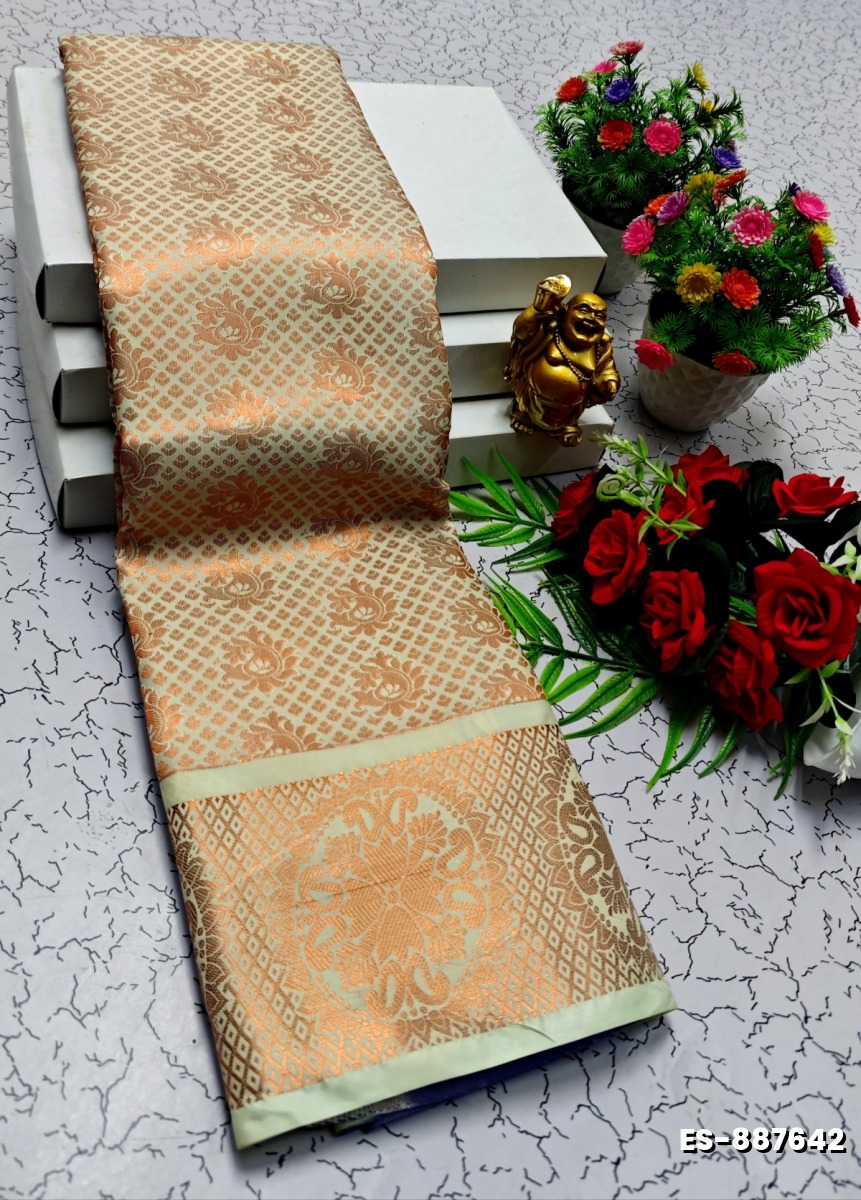 ELITE BRIDAL PICK &PICK SILK SAREES AND WEDDING ART SILK SAREES - LIGHT PEACH (2)