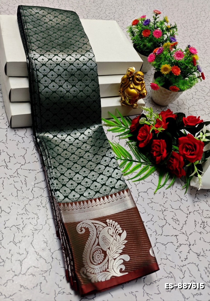 ELITE BRIDAL PICK &PICK SILK SAREES AND WEDDING ART SILK SAREES - GREEN (2)