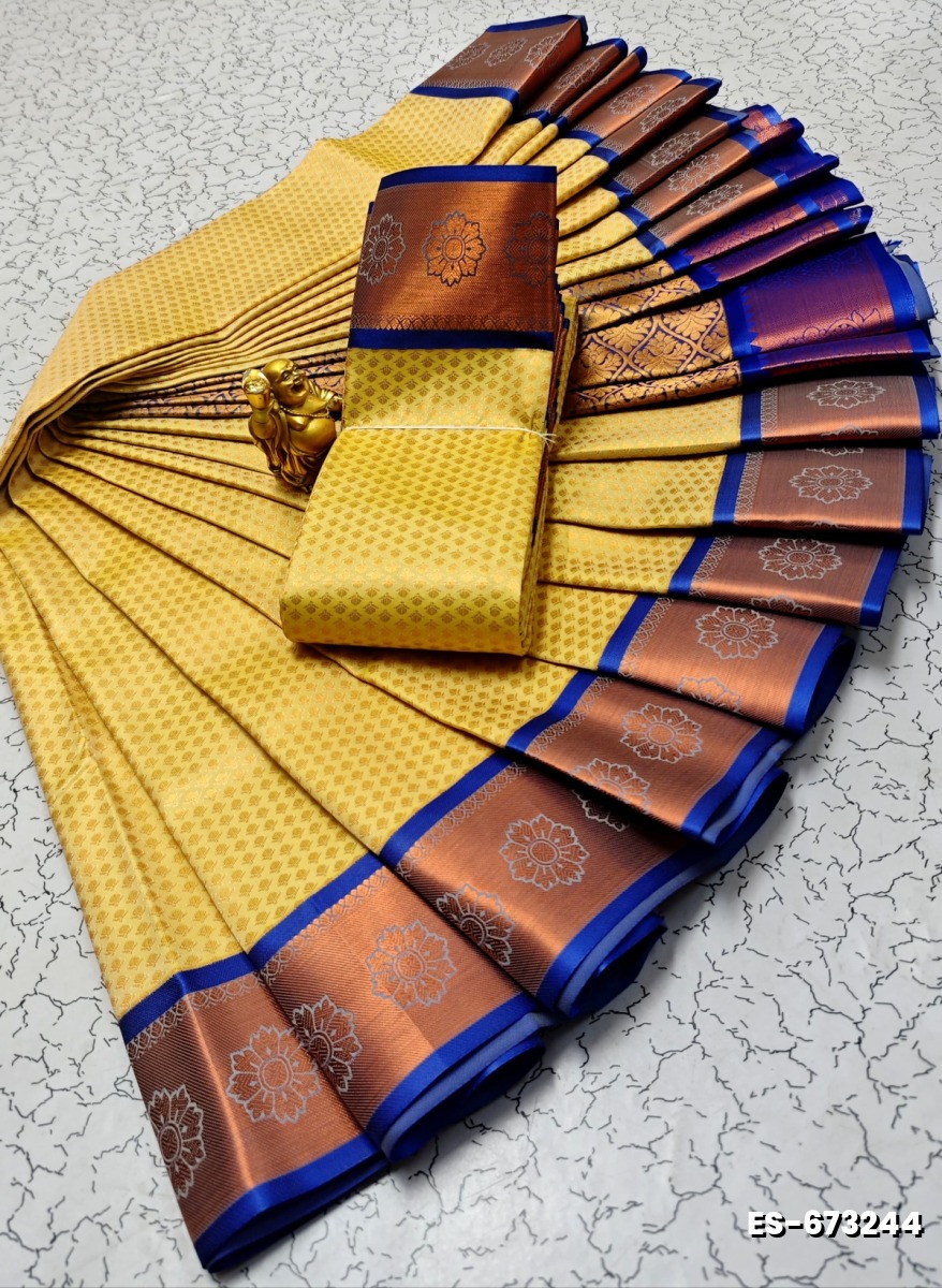 ELITE BRIDAL PICK &PICK SILK SAREES AND WEDDING ART SILK SAREES - LIGHT YELLOW (5)
