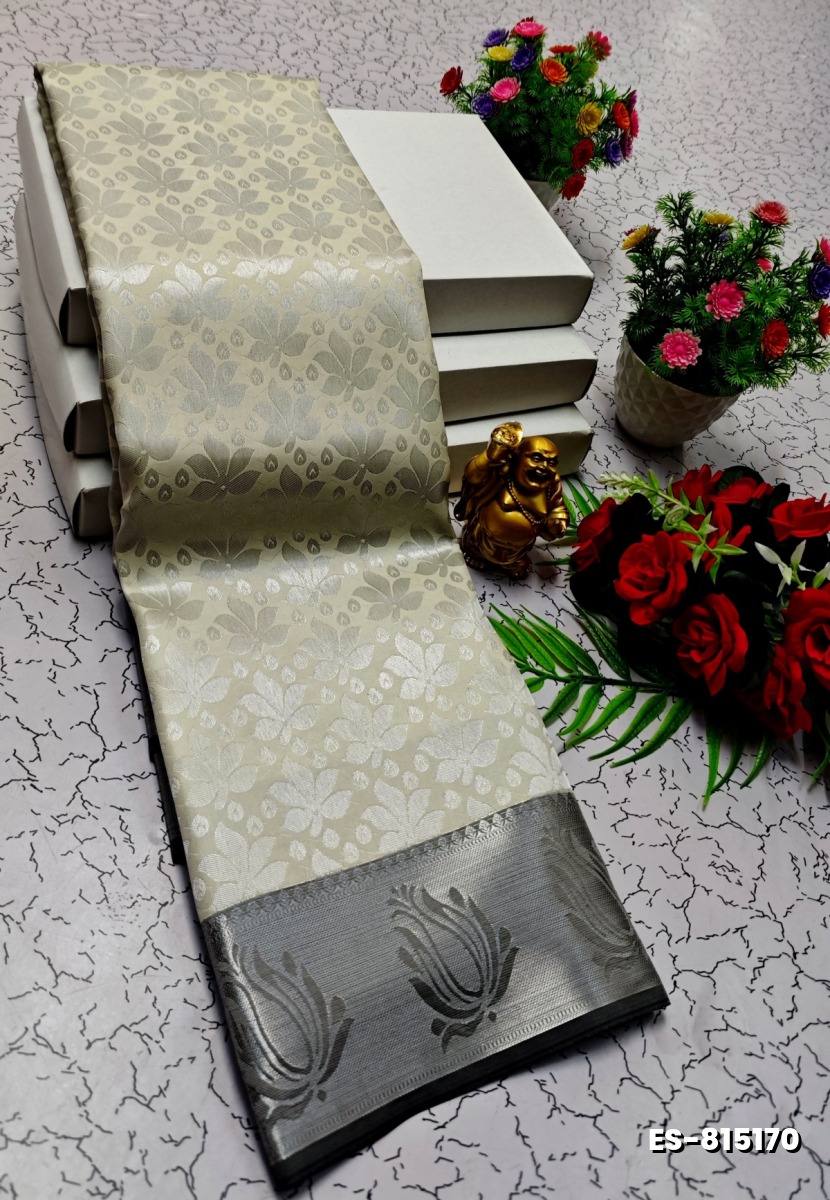 ELITE BRIDAL PICK &PICK SILK SAREES AND WEDDING ART SILK SAREES - IVORY COLOUR (2)