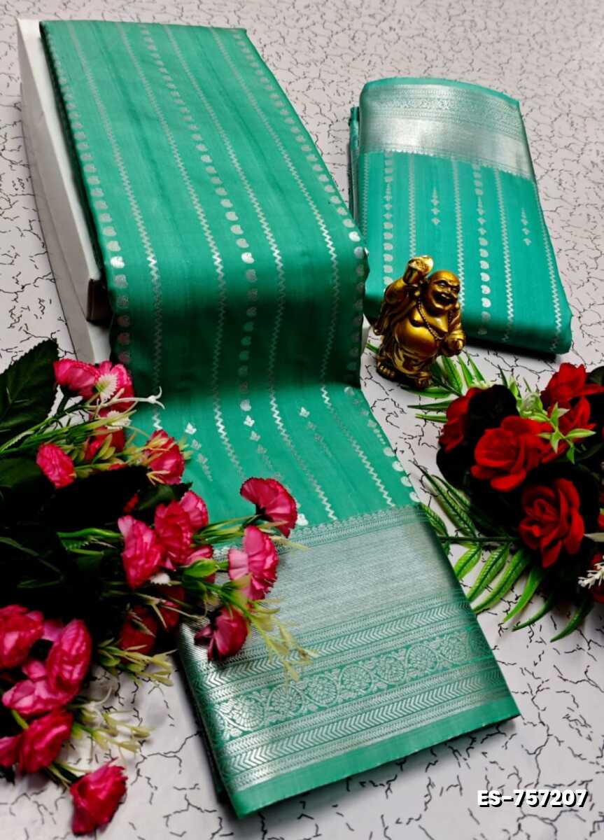 ELITE BRIDAL PICK &PICK SILK SAREES AND WEDDING ART SILK SAREES - TEAL COLOUR (5)