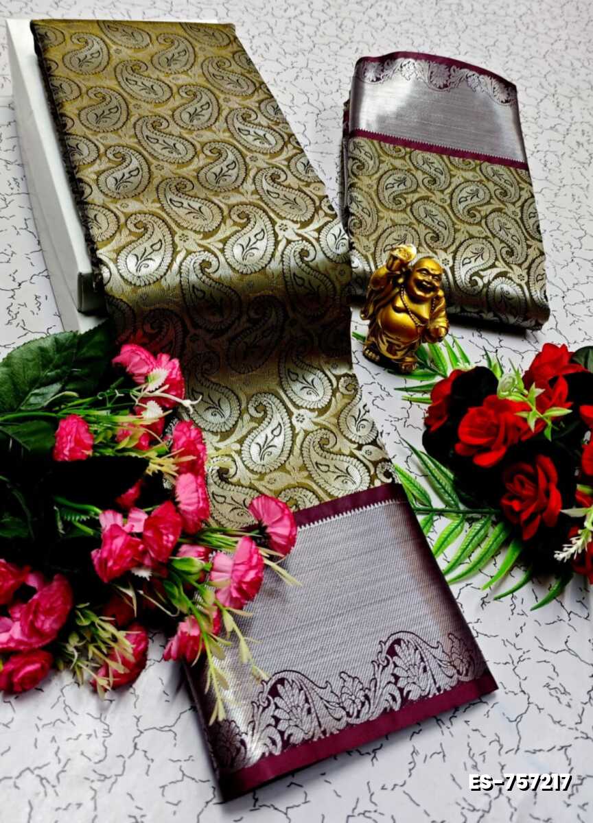 ELITE BRIDAL PICK &PICK SILK SAREES AND WEDDING ART SILK SAREES - OLIVE GREEN (3)