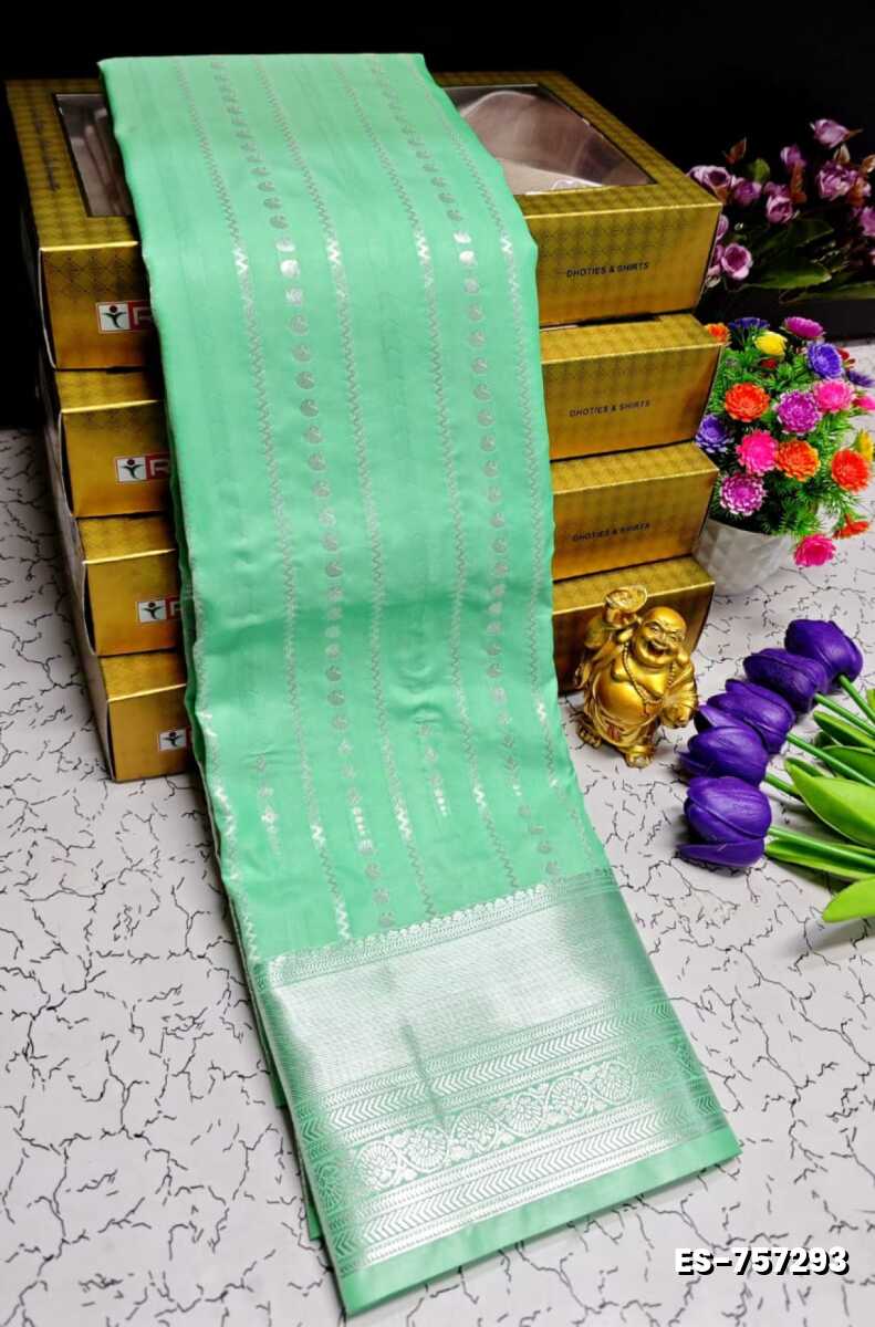 ELITE BRIDAL PICK &PICK SILK SAREES AND WEDDING ART SILK SAREES - TURQUOISE GREEN (1)