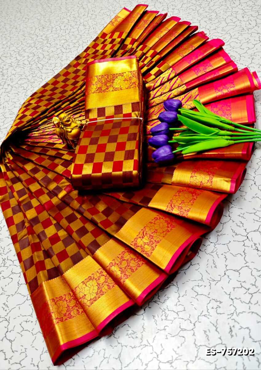 ELITE BRIDAL PICK &PICK SILK SAREES AND WEDDING ART SILK SAREES - MERUN (5)